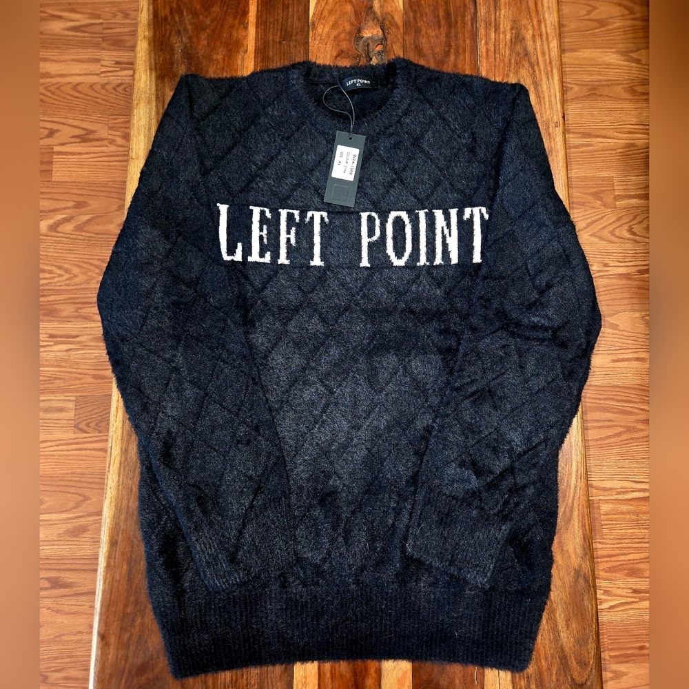 Left Point Men's Black Cashmere Sweater